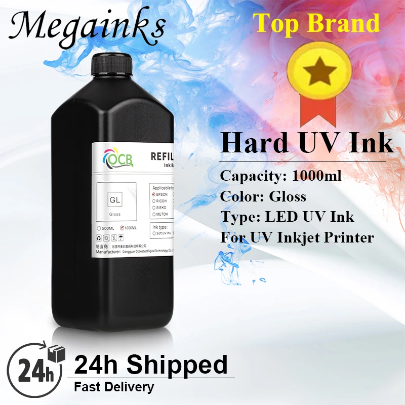 Hard UV Ink For Epson L805 L1800 R290 1390 7800 7880 TX800 XP600 XP300 DX4 DX5 DX6 DX7 Printhead Inkjet Large Format UV Printer