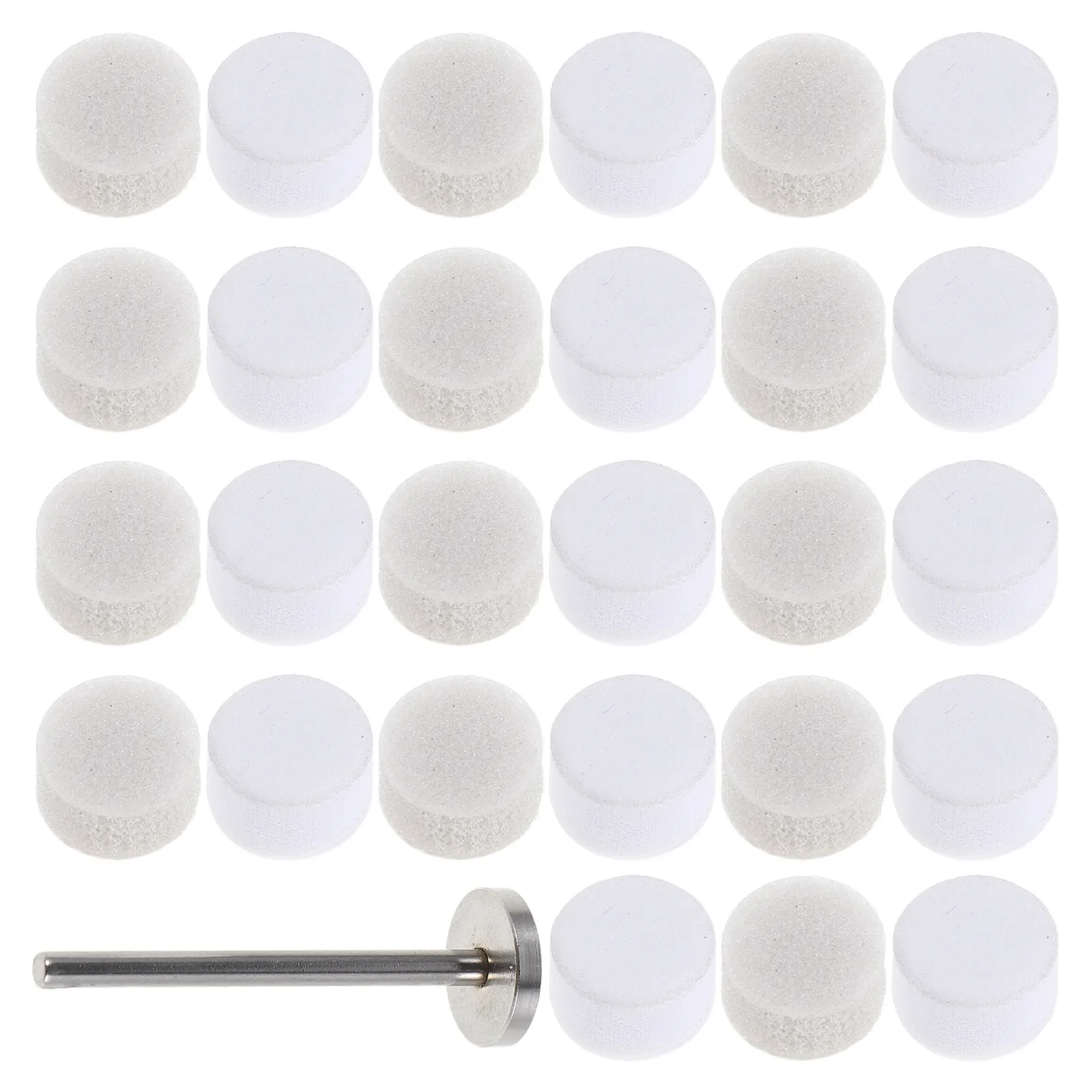 

1Set Nail Art Sponge Tool Set Mini Polishing Pad with 50 Grey Round Sanding Discs Buffing Discs for Nail Drill Manicure Salon