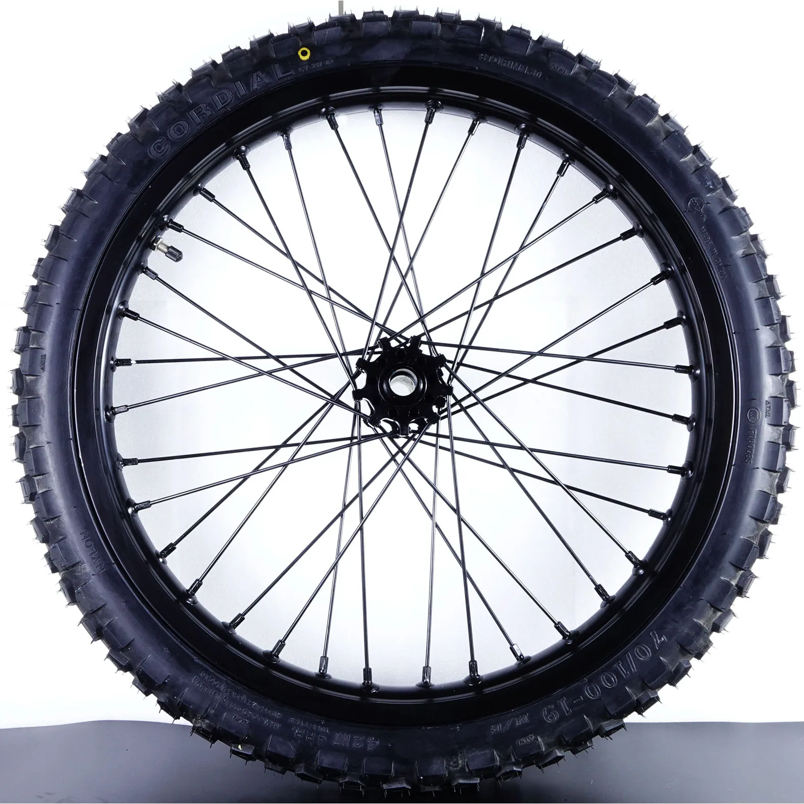 Rueda delantera Garmata para bicicleta eléctrica, 19 pulgadas, con neumático 70/100-19, accesorios para bicicleta de carretera, eje de 20 mm, orificios para eje de 110 mm de ancho.