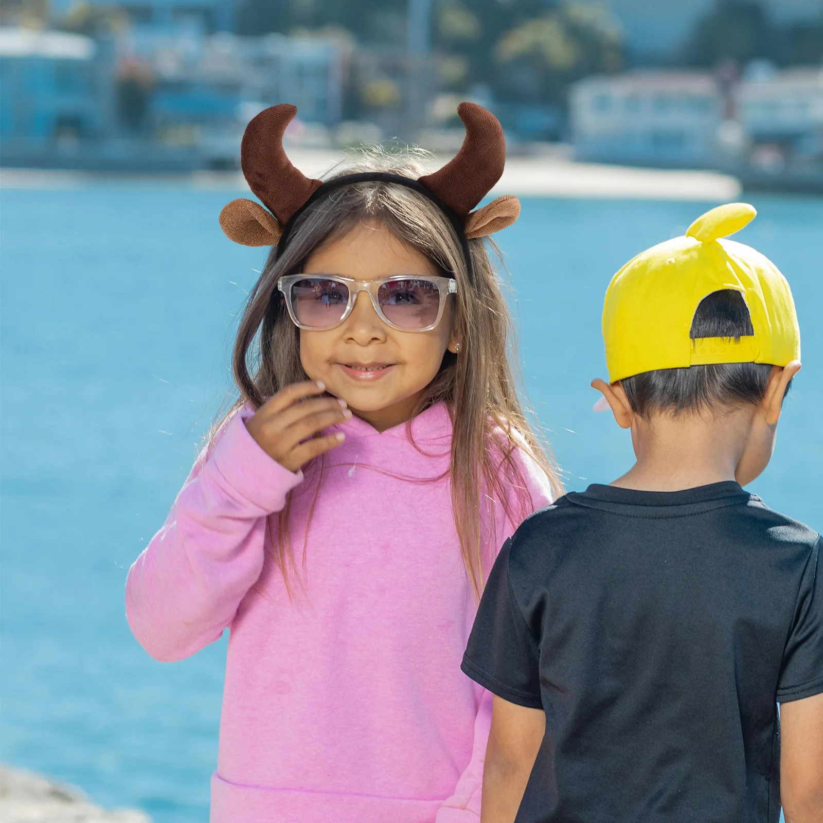 

Cute Cow Horn Headband For Kids Adults Adorable Animal Hair Accessories Face Washing Spa Headband Party Props Carnival