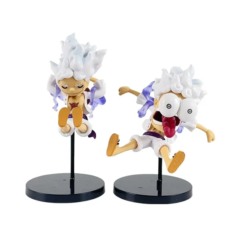 5-częściowy zestaw figurek anime One Piece, wersja Q, GEAR5, Bóg Słońca Nika Luffy, figurka akcji, model PVC, zabawka, statuetka, ozdoby na biurko