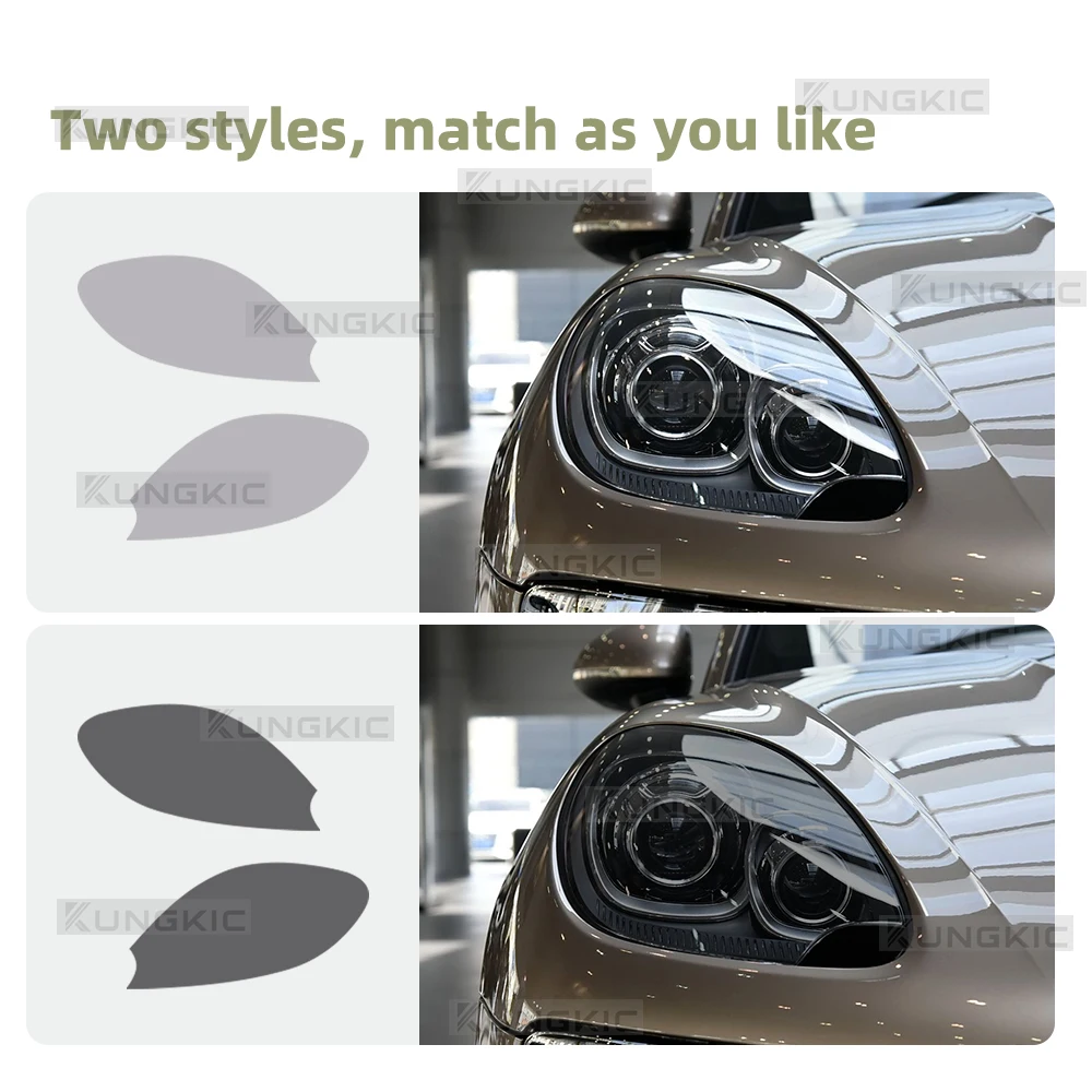 For Porsche Macan 2014 2015 2016 2017 Car Headlight Film Clear Smoked Protection Anti-scratch Sticker Exterior TPU Front Decal