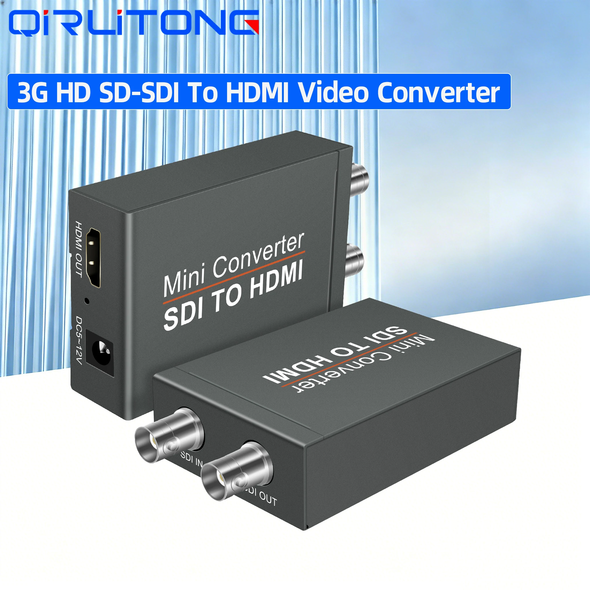 Mini 3G HD SD-SDI To HDMI Video Converter Adapter with with Audio Auto Format Detection for SDI/HDMI Displays and SDI Cameras