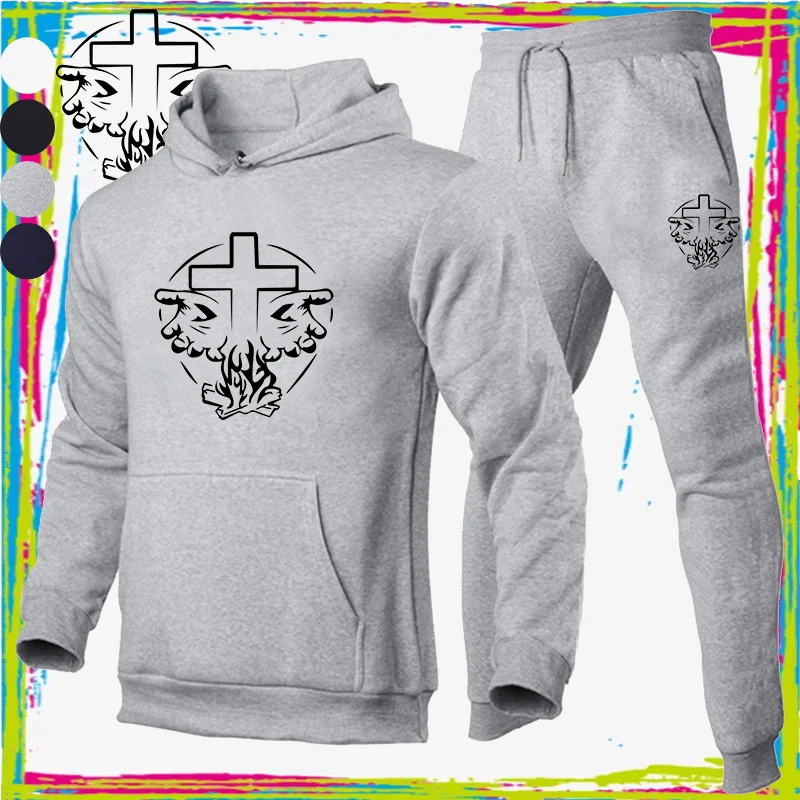 

Heavenly Hands Mens Suit Running Fitness Sportswear Casual Sweatshirt Mens Hoodie + Pants Jogging Suit Mens Suit