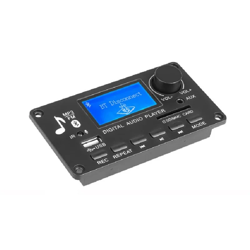 DC 12V MP3 Decoder Board Amplifier Car Radio Receiver Mp3 Player Bluetooth V5.0 USB SD Module MP3 FM AUX Recording image 3