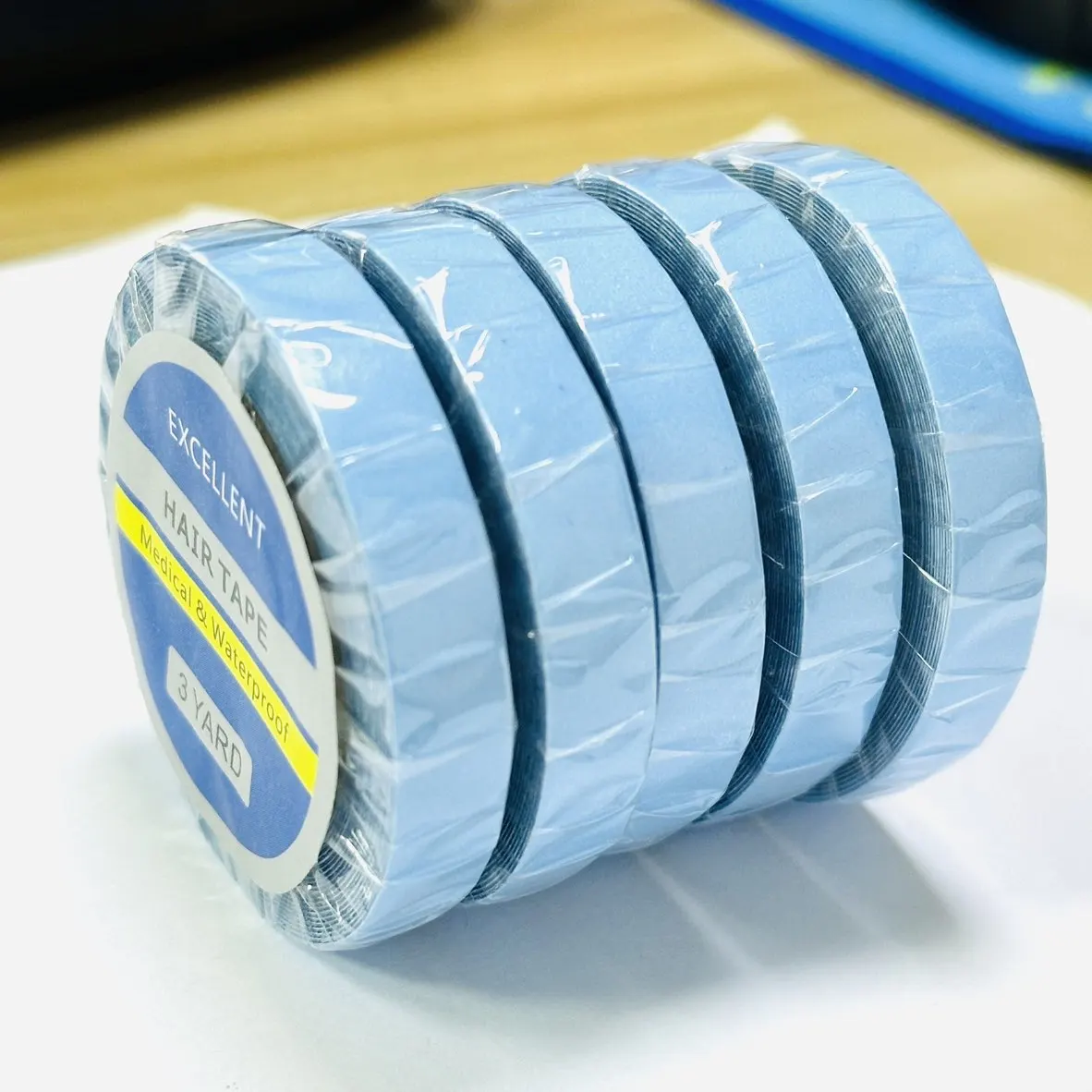 1 рулон, синяя лента для супер волос, двусторонняя клейкая лента для наращивания волос, кружевной парик, парик 0,8 см * 3 ярда