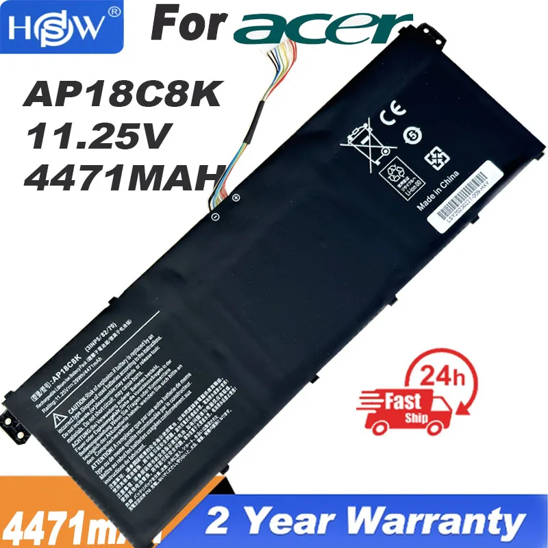 

11.25V 50.29Wh 4471mAh AP18C8K Original Laptop Battery For Acer Swift 3 SF314-57-77MU 3INP5/82/70 Aspire 5 A514-54 A515-56 56G