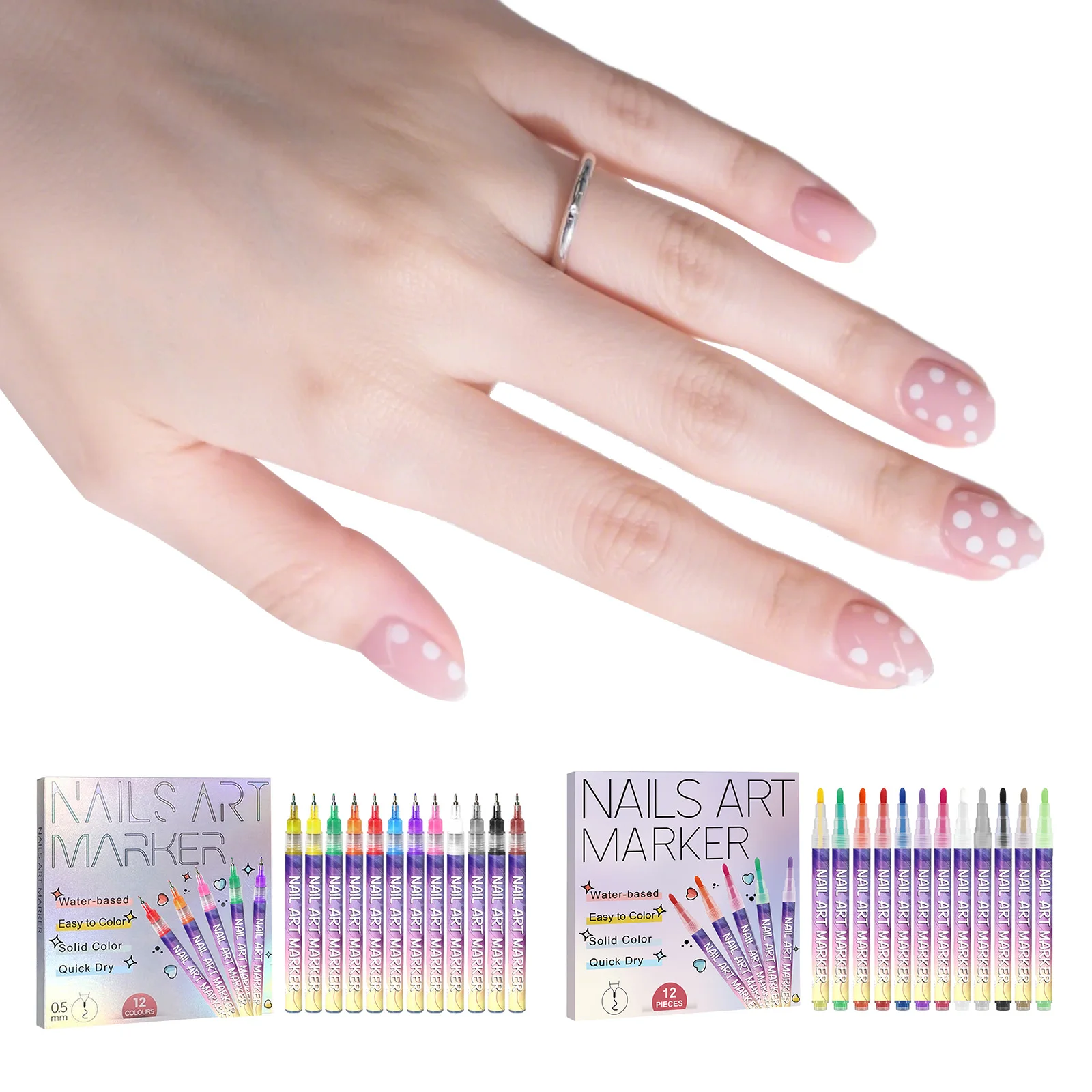 12 colores bolígrafos para esmalte de uñas DIY dibujo pintura delineador cepillo para uñas diseño artístico manicura decoración de uñas DIY