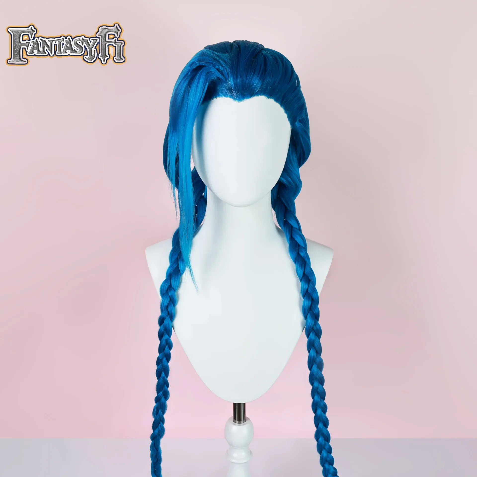 LOL Arcane Temporada 2 juego Cosplay Vi pelo negro y rojo Jinx azul largo Braidor pelo corto mujeres hombres peluca para fiesta de Halloween