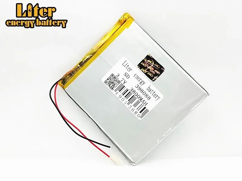 Baterias de lítio polímero 3.7v, 3.7v li-po, bateria recarregável 398088 3800mah para tablet pc dvd pda mid ipad