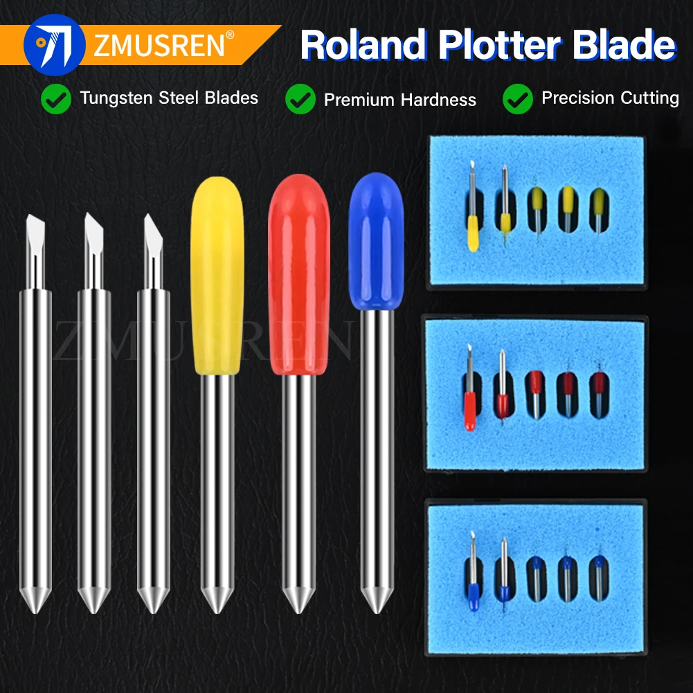 25PCS/5Boxes Mimaki Cutting Blades Vinyl Cutting Plotter Roland Summa Holder Blade Milling Cutter Tools 30/45/60 Degrees