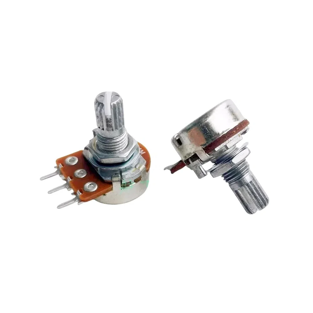 5pcs Type 16 Potentiometer Class A Single-Gang PCB Pin 3-Pin A1M A10K A50K A100K A250K A500K