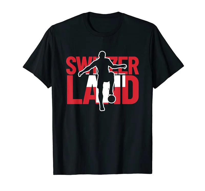 Dabbing Swiss Soccer BALL 100% Cotton Flag T shirts Jersey Men Women T-Shirt Tees For Switzerland Fans Gift