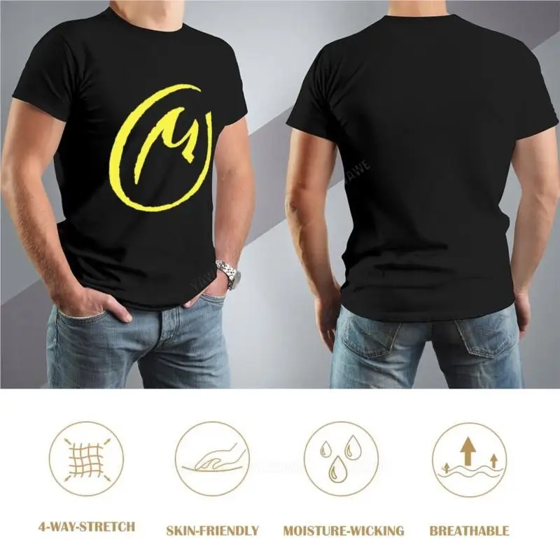 The Yellow 'M' (La marque Jaune) T-Shirt customized t shirts o neck t-shirt fitted t shirts for men cotton top tees mens t-shirt image 3