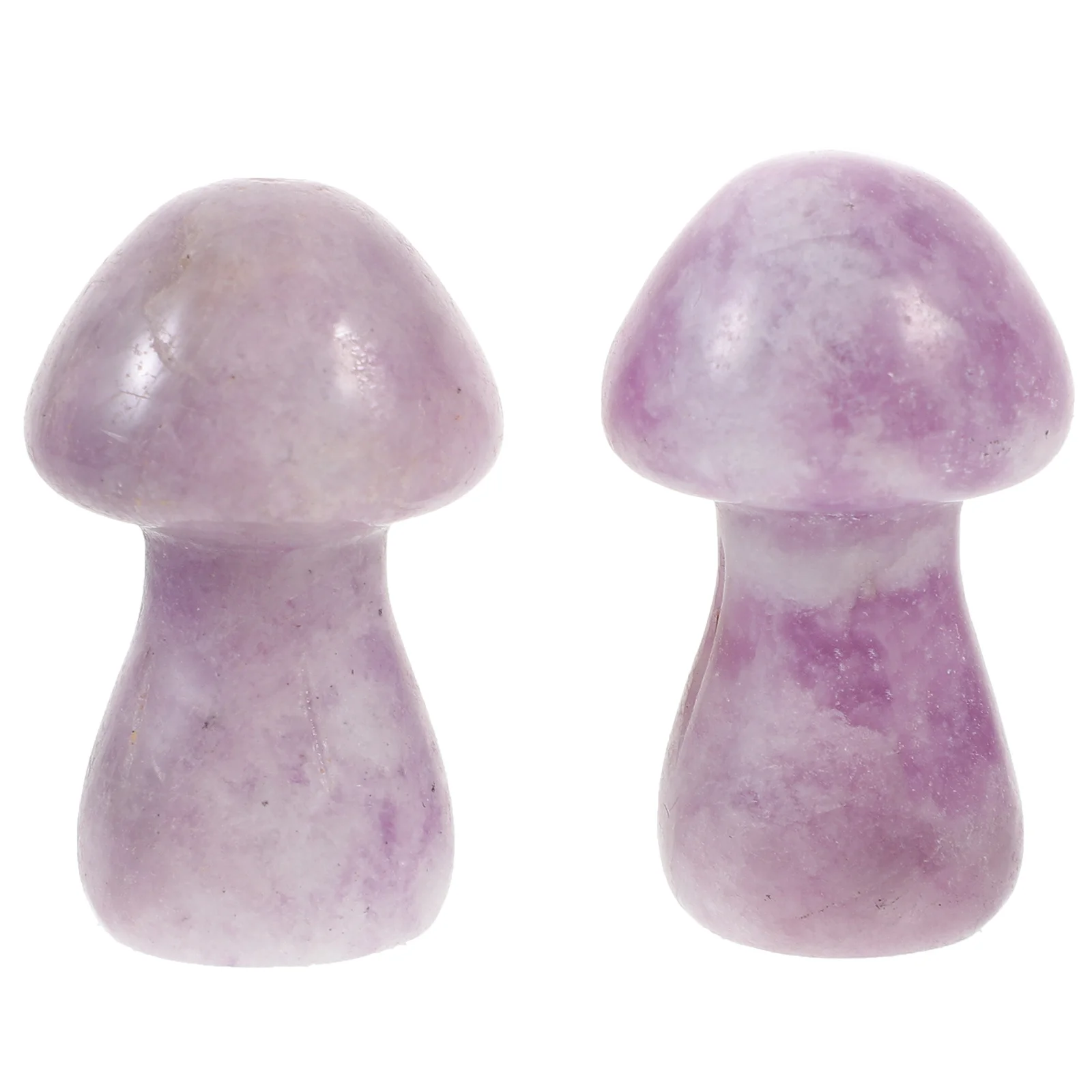 

2 Pcs Mushroom Shape Plants Stone Adornments Decorative Statue Mini Ornaments Garden