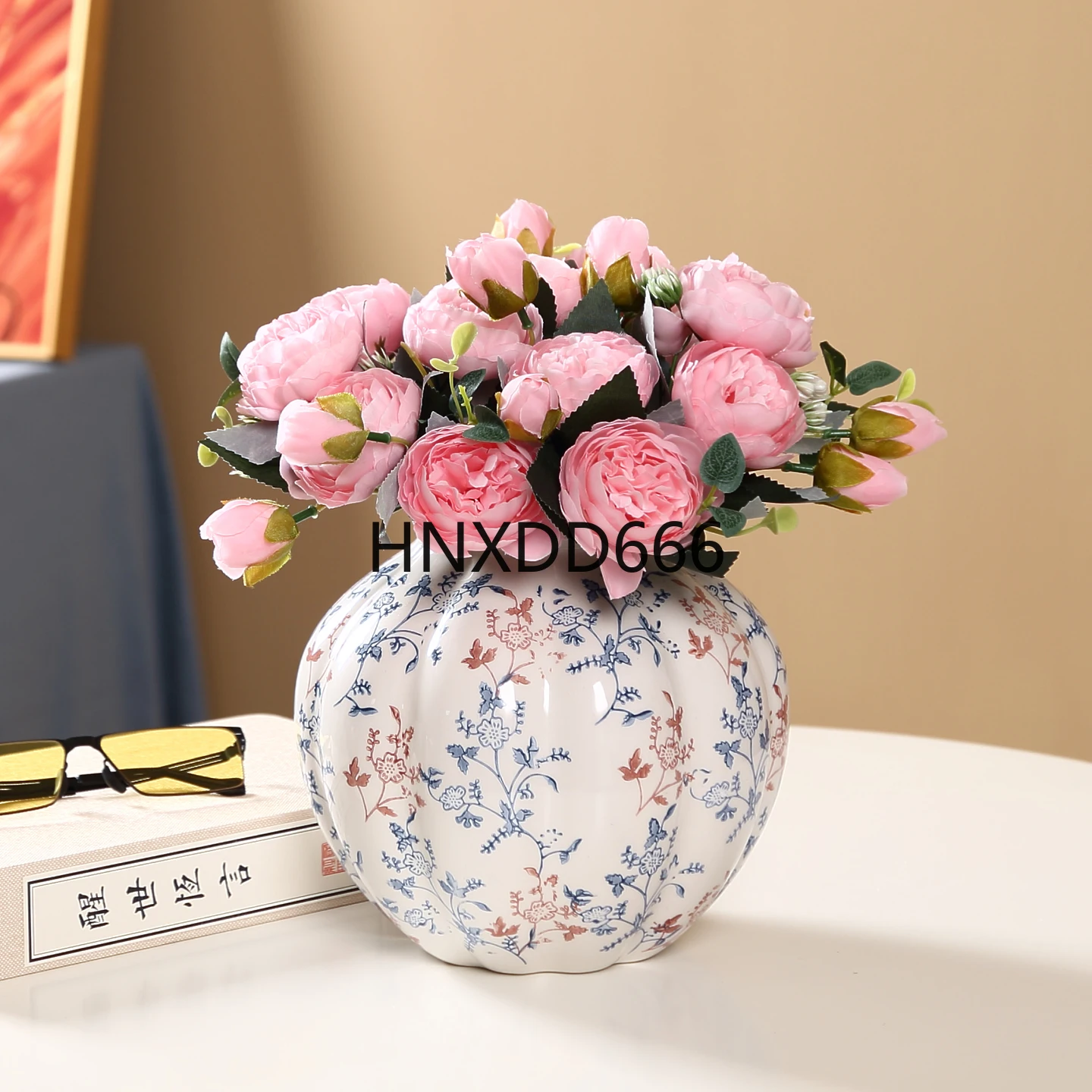 

blue and white porcelain China Jingdezhen luxury ceramics pottery handwork Vases Crafts Home room decoration Flower vase home