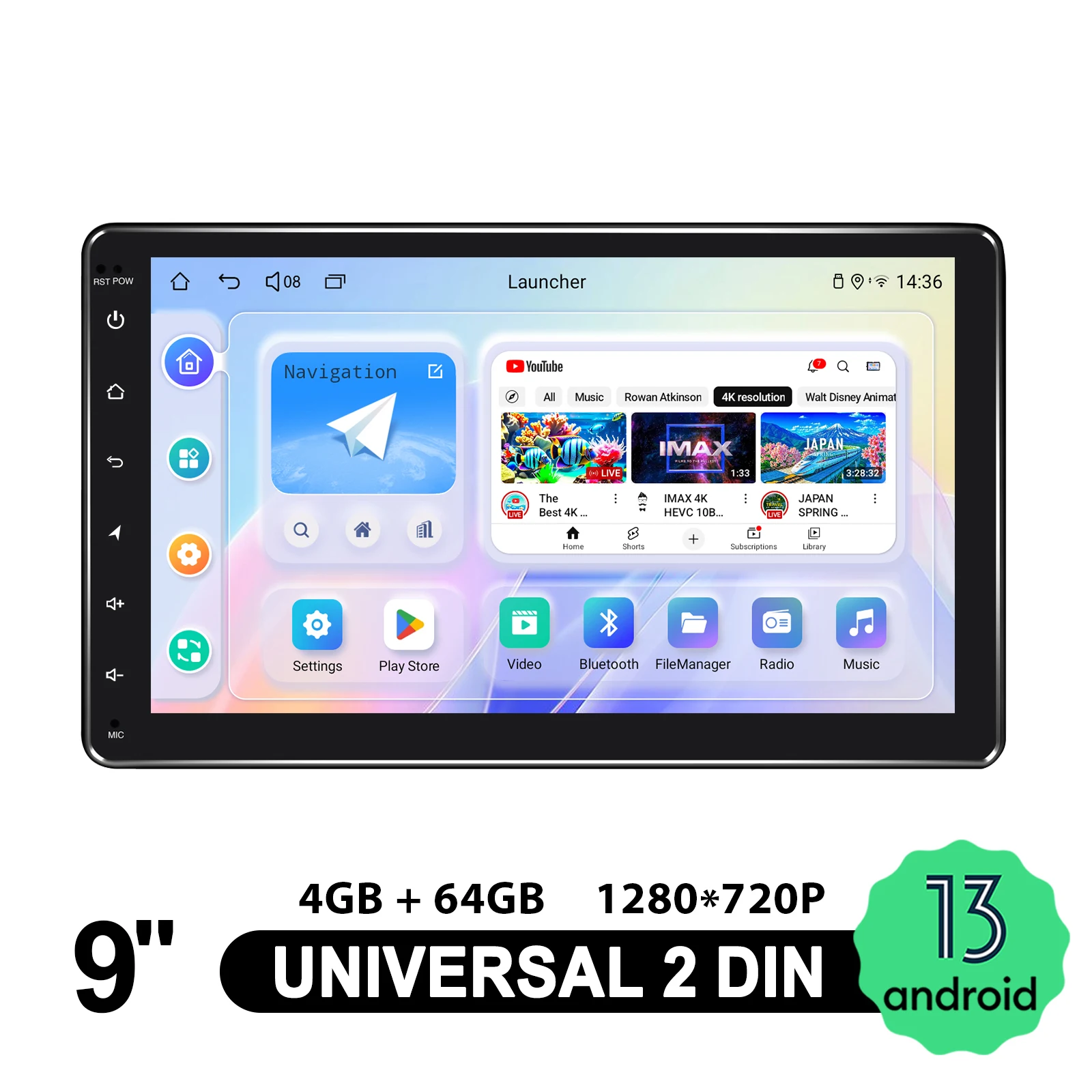 Obrázek 4: JOYING 9 palec autoradio auto rádio stereo dvojitý 2se DIN hlava jednotka multimediální hráč s bezdrátový jablko Carplay Android auto