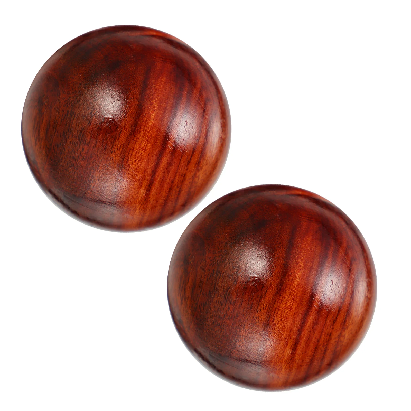 

2 Pcs Carving Crafts Hand Massager Chinese Wenwan Ornament Desktop Acupoint Ball Toy Rosewood Acupressure Handicraft