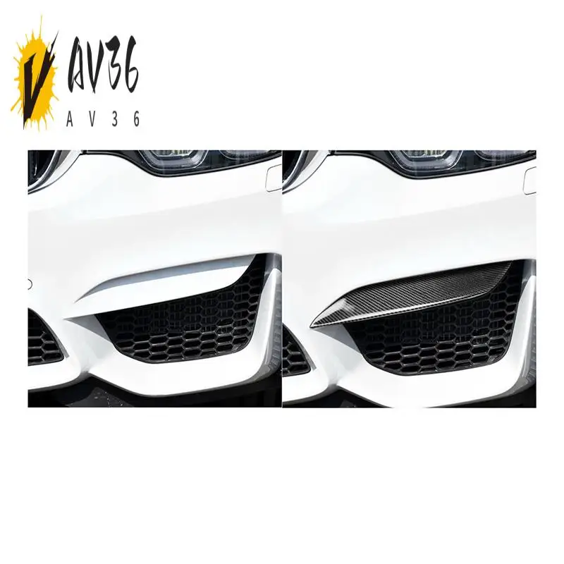 

AV36-2 PCS Car Front Bumper Front Bag Corners Spoiler Splitter Lip Front Bumper Frame Trim Exterior Tuning ABS For BMW M3 F80 F8