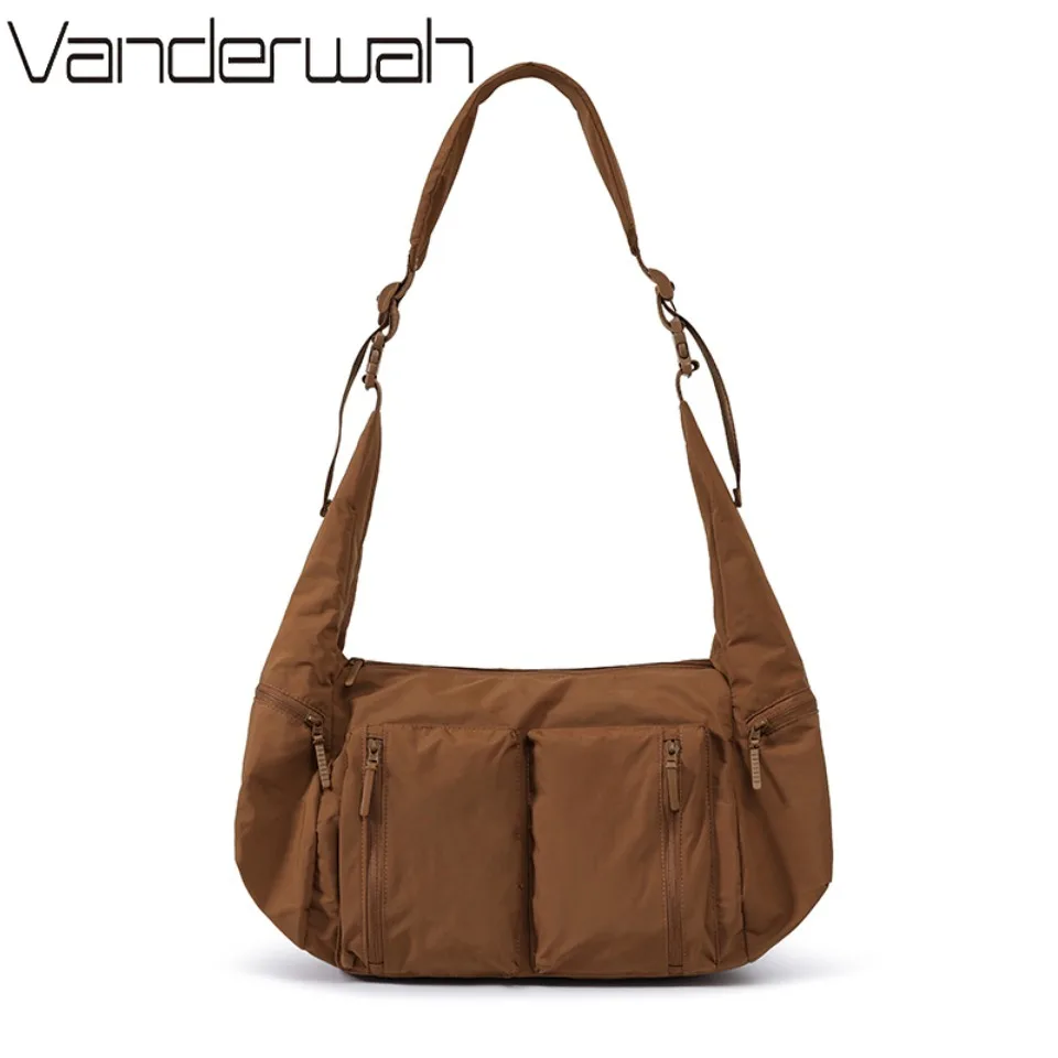 

Unisex Waterproof Crossbody Bag Large Capacity Multi-Pocket Commuter Shoulder Tote With Adjustable Strap For Travel Work Daily