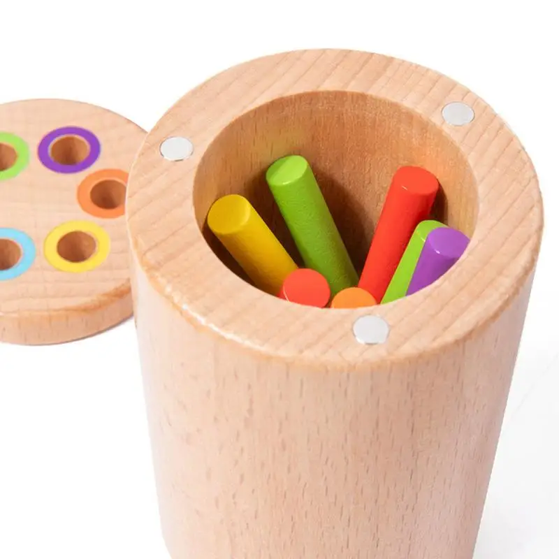 Montessori Color Matching Sorting Stick Balance Toy Wooden Matching Toys Fine Motor Skills Math Learning Educational Toys Kids