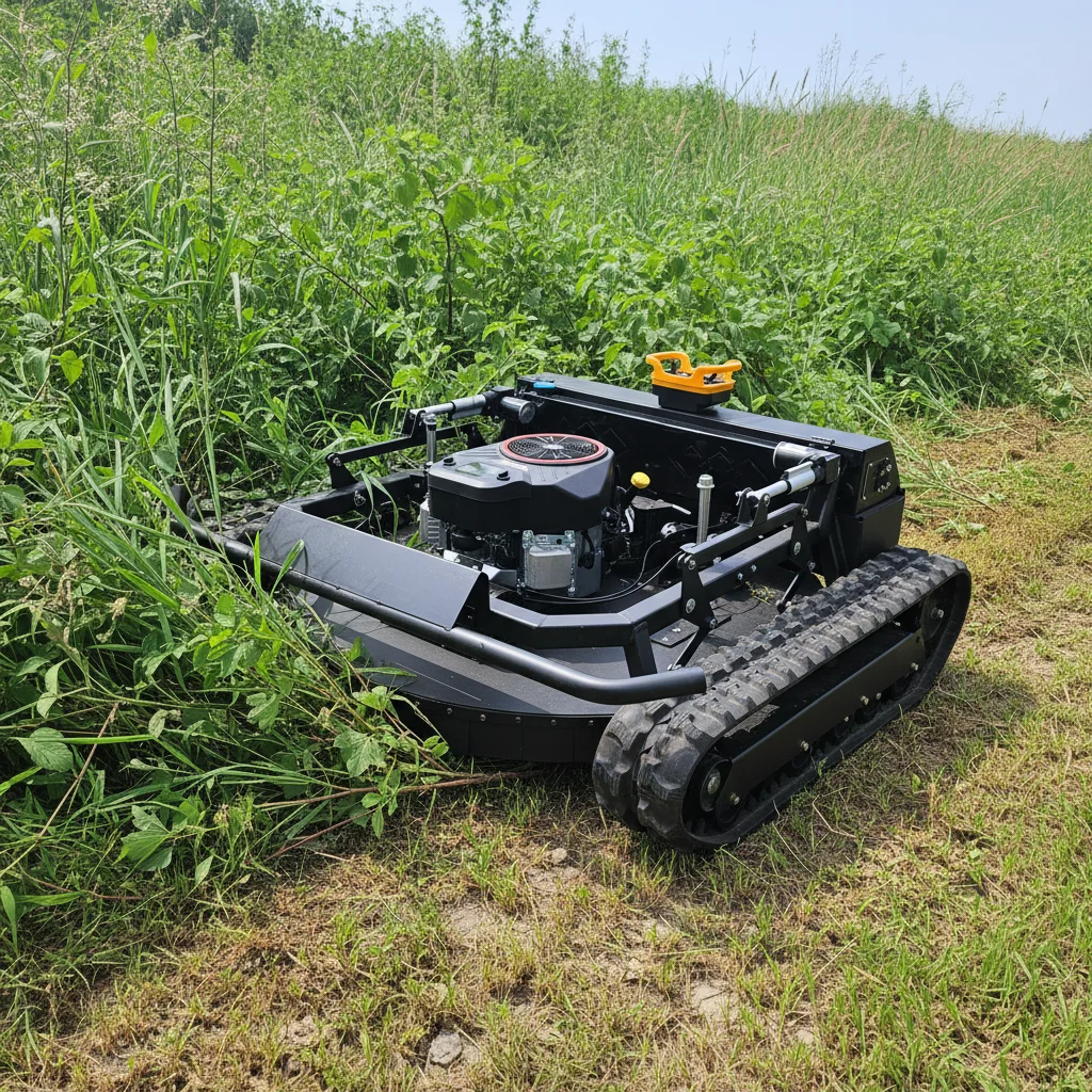 

Customize 2026 New RC Crawler Lawn Mower Electric Remote Control Grass Cutter For Garden Park