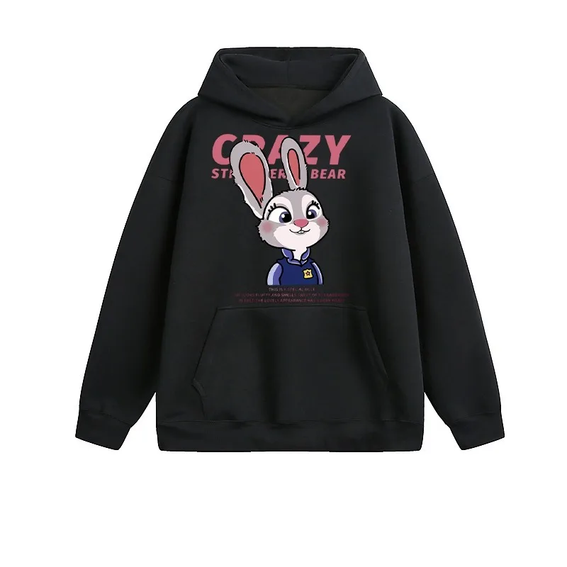 Zootopia زوجين الملابس 2025 جديد جوديث نيك الرجال المرأة هوديس سترة البلوز Y2K كنزة صوفية قطنية/بلوزة قطنية كبيرة الحجم ملابس رياضية #4