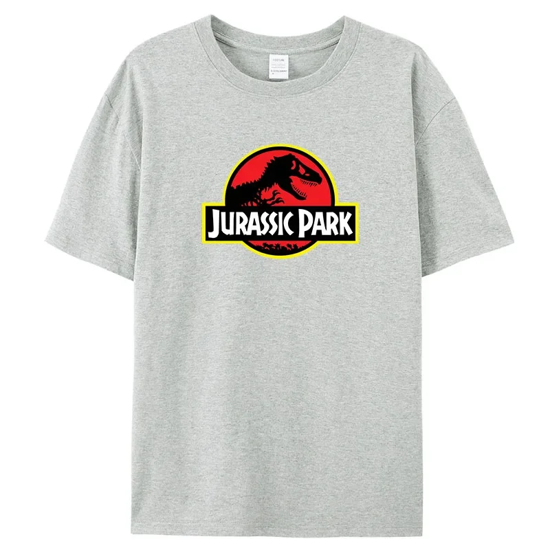 Jurassic Park T-Shirt Men 100% Cotton Printed T-Shirts Casual Women Funny Tops Jurassic World Tees Short Sleeve Cool T-shirt