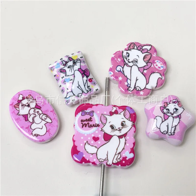 

Мультфильм аниме Снупи Мари бусины печать инопланетянин ручная работа DIY ручка из бисера Kawaii ювелирные изделия брелки кулон аксессуары материалы