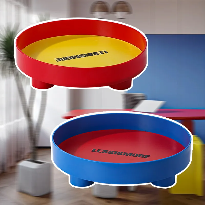 Memphis Multifunktionale Runde Aufbewahrungsplatte Obstschale Aufbewahrungsplatte Tasse mit Desktop-Dekorationstablett