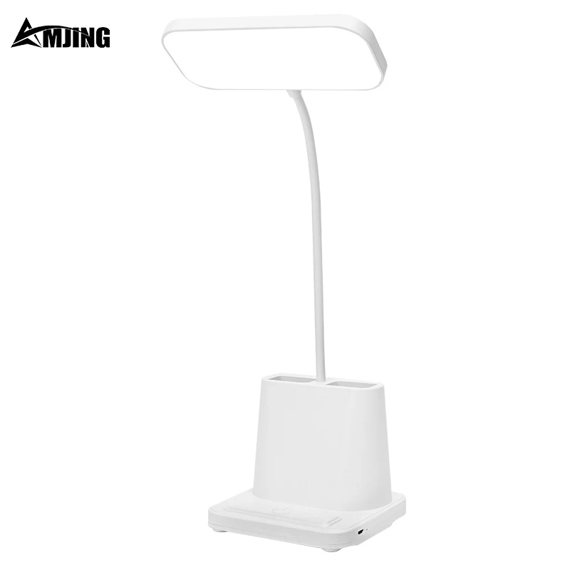 Table Lamp USB Plug Chargeable LED Desk Lamp Dormitory Bedroom Bedside Reading Night Light Eye Protection Lamp With Pen Holder