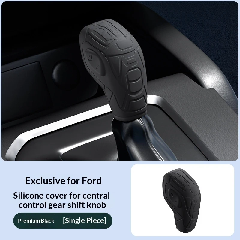 Car Leather Carbon Fiber Gear Shift Knob Cover for Ford EcoSport Escape Fusion C-Max Energi Wagon Fiesta Focus Transit Van MK3 view 6