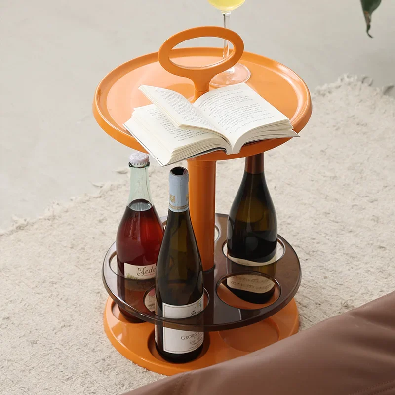 

Handy Portable Small Wine Table Afternoon Tea Dining Table Simple Wine Rack Sofa Side Table Small Furniture Coffee Tables