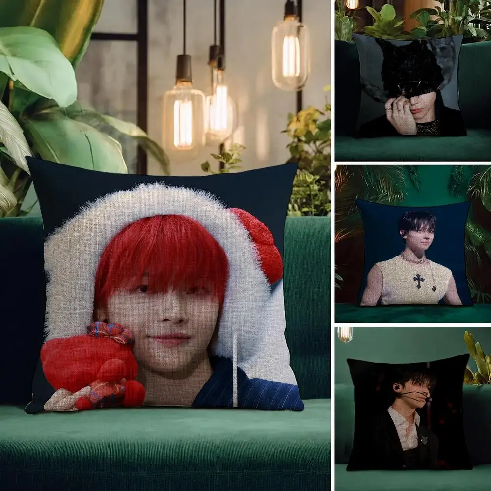 K-pop Nicholas Cushion Cover Natural Linen Pillowcase Set Cushion Cover for Sofa Bedroom Chair