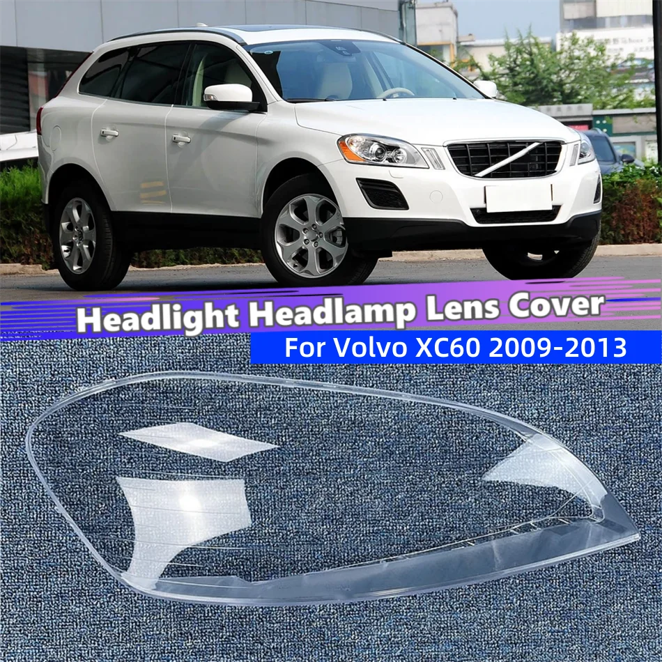 For Volvo XC60 2009 2010 2011 2012 2013 Car Gadgets Lampcover Caps Head Lampe Cover Car Front Headlight Lens Cover Lights Shell