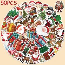 50pcs Christmas Day Stickers Decals For Phone Laptop Suitcase Notebook Guitar Cartoon Graffiti Aesthetic Stickers Kids Toy Gifts