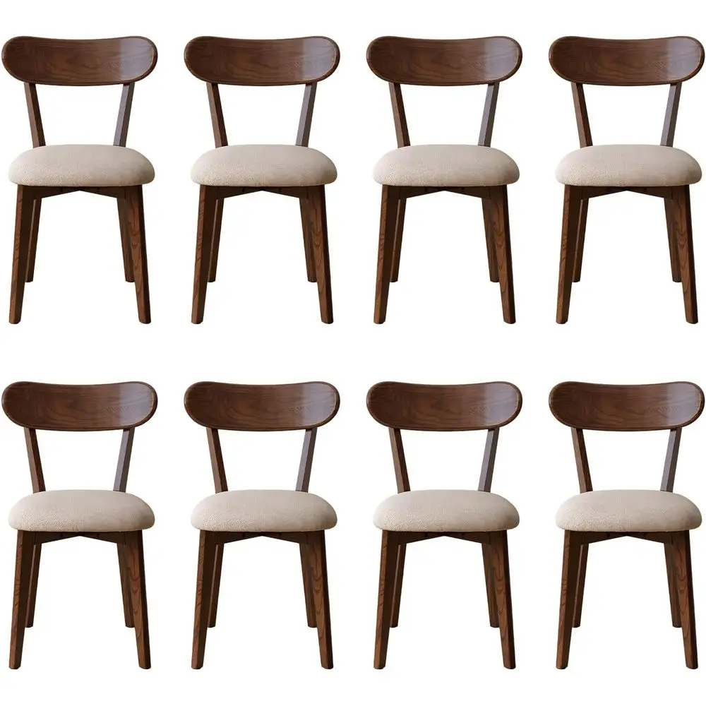 

Набор из 8 обеденных стульев из орехового дерева, грузоподъемность 400 фунтов, традиционный стиль, идеально подходит для ресторанов, офисов и дома, из массива дуба.