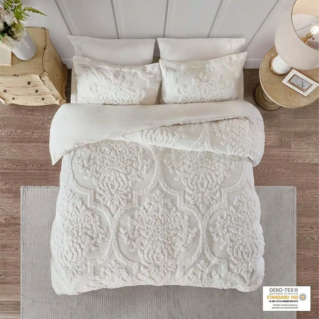 

Комплект из 3 предметов: пододеяльник и наволочки Viola Tufted Chenille Damask