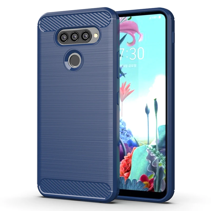 Full Protective Soft Back Cover for LG K50S Shockproof Silicone Case For lg k50s lgk50s Carbon Fiber Cases Coque Fundas