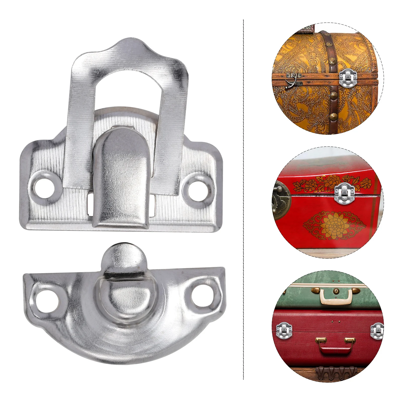 

50Pcs Vintage Wooden Box Buckles Jewelry Case Lock High Hardness Iron Material Stable Firm Not Easy to Damage Wooden Box Buckle