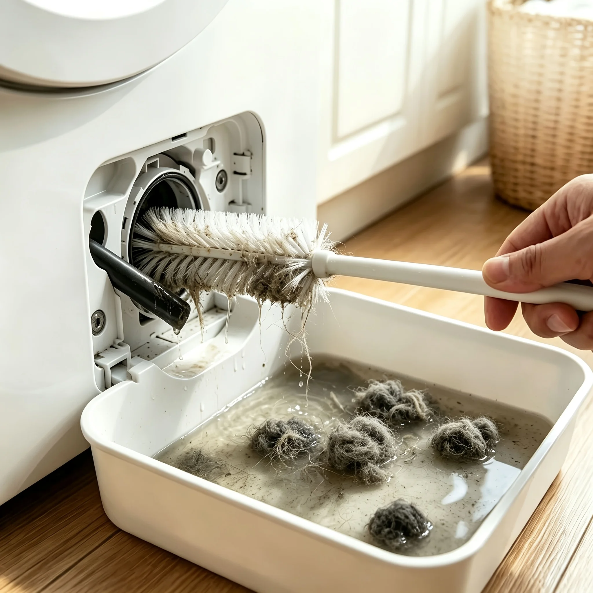 2Pcs Combo Set of Washing Machine Drain Pan and Cleaning Additions ,High-Efficiency Water Leakage Tray, Prevents Water Overflow