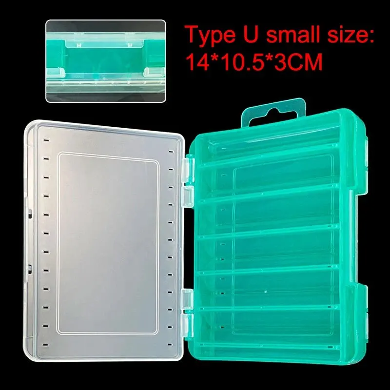 BURLE Fishing Accessories Box U Size Wooden Shrimp Box Bait Box Storage Box VIB Minobo Climb Transparent