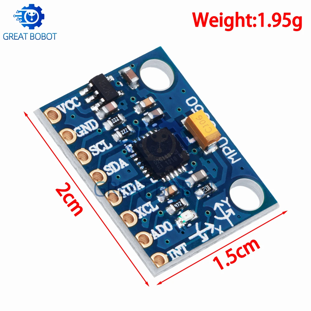 BS 1PCS  GY521 GY 521 GY-521  MPU-6050 MPU6050 Module 3 Axis analog gyro sensors+ 3 Axis Accelerometer Module