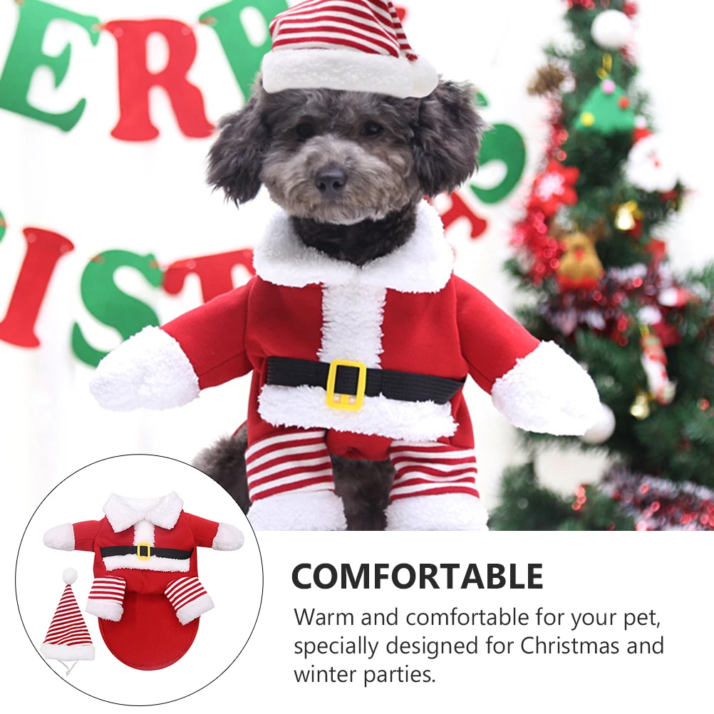 

Christmas Costumes Pet Clothes Clothing Dog Large Carnival Funny Red Adorable Decorative
