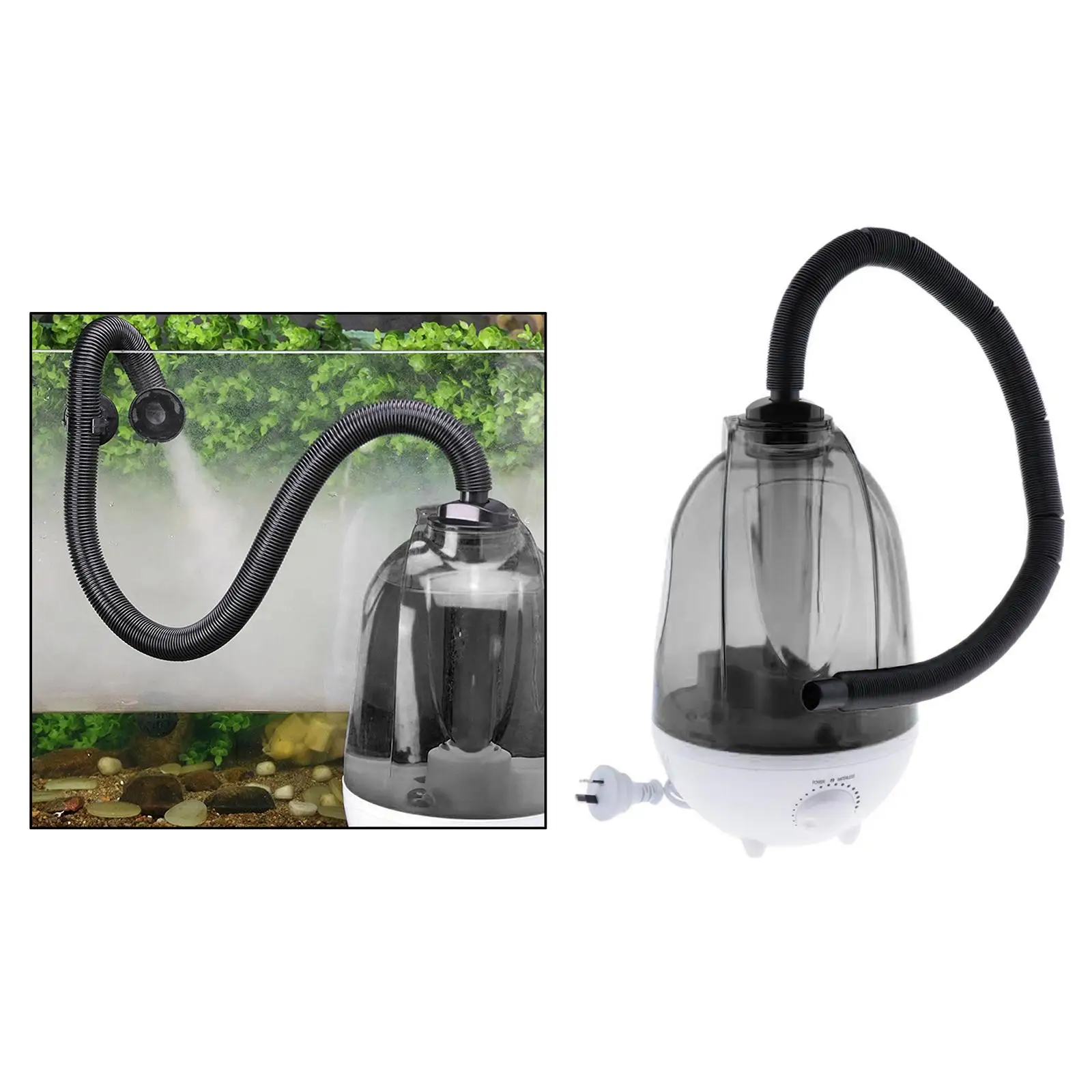 

Reptile Fogger Humidifier Rainforest 4L Large Tank Air Fog Tank Mist Maker,