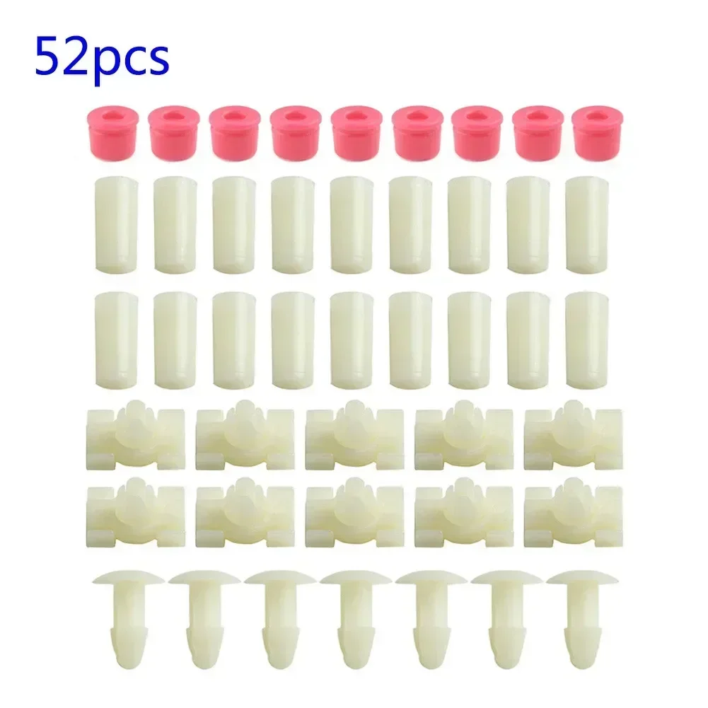 52pcs Clamps Plugs Grommets Door Gasket Strip Trim Clips Set For Mercedes Benz W123 Interior Accessories Clamp 548484 NEW USEFUL