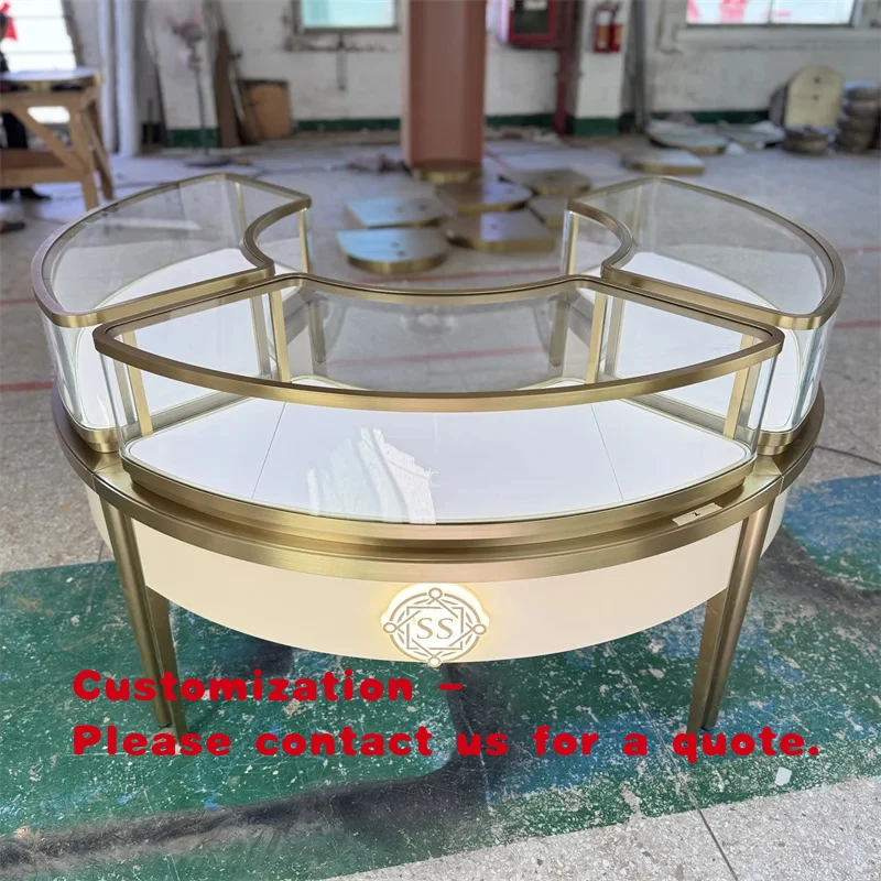custom.Round Counter Jewelry Showcases Luminous Jewelry Store showcase Luxury Boutique Store