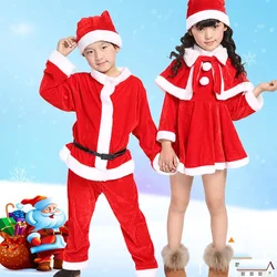 Boys/Girls Santa Claus Father Christmas Set Clothing Set Children's New Year Clothing Set Kids Child Christmas Cosplay Costume