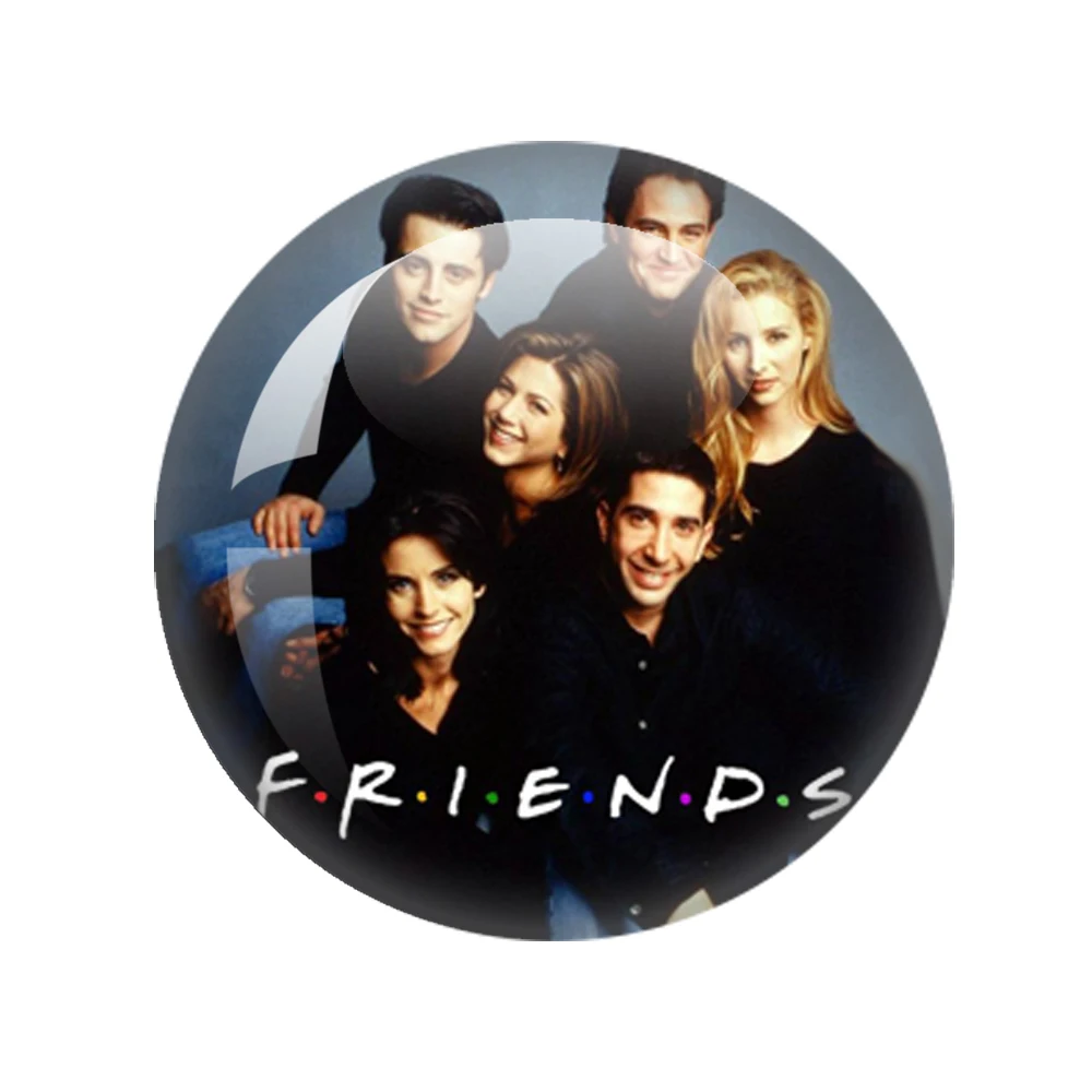 TV Friends Dome Glass 12mm-40mm Christmas Handcrafted Creative for TV Show Fans Friends Jewelry  Findings Gift