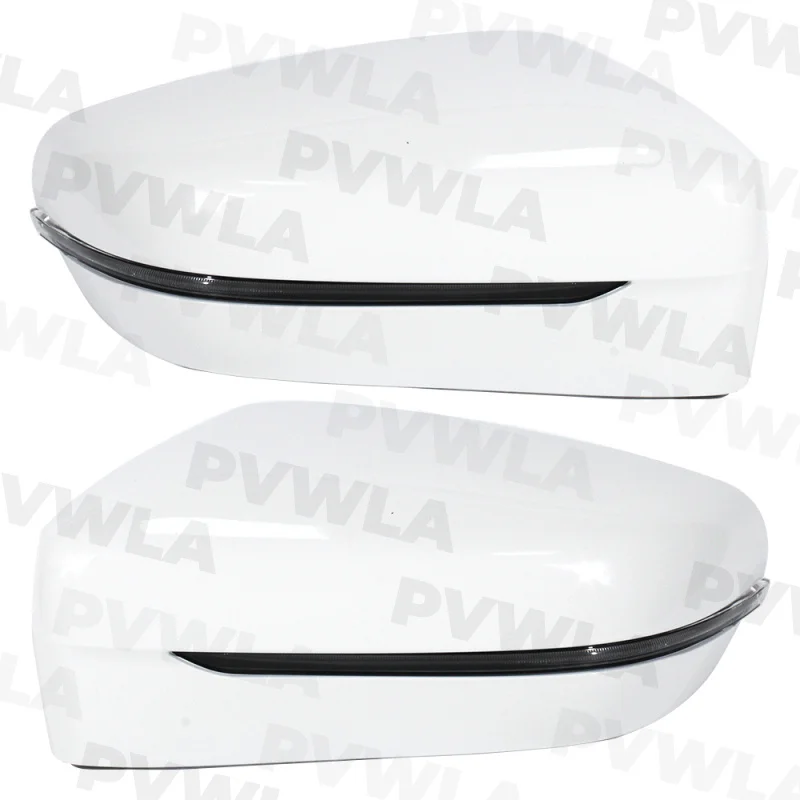 For BMW G30 G31 G32 G11 G12 Pair Left+Right Side White Painted Rear Mirror Cover With Turn Signal 51167422719 51167422720